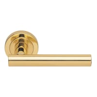 Carlisle Brass Calla Lever on Round Rose Polished Brass