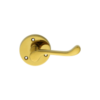 Carlisle Brass Victorian Scroll Lever on Round Rose Polished Brass