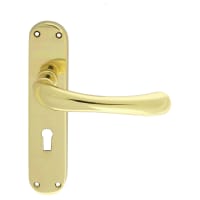 Carlisle Brass Ibra Door Lever Lock Backplate Furniture Polished Brass