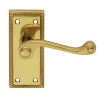 Carlisle Brass Georgian Lever on Latch Backplate Polished Brass
