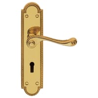 Carlisle Brass Georgian Shaped Lever Lock Handle Polished Brass