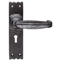 Carlisle Brass Ludlow Slimline V Lever Lock Handle Black Antique