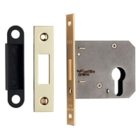 Eurospec Easi-T Economy Euro Profile Deadlock 64mm Electro Brassed