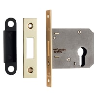 Eurospec Easi-T Economy Euro Profile Deadlock 76mm Electro Brassed