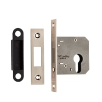 Eurospec Easi-T Economy Euro Profile Deadlock 76mm Satin Nickel
