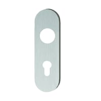 Eurospec Radius Euro Cylinder Plates 170 x 45 x 8mm Satin Stainless Steel