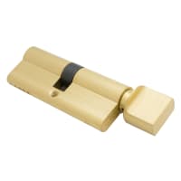 Eurospec 5-Pin Euro Standard Turn Cylinder Lock 80mm Satin Brass