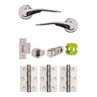 Jigtech Vecta Passage Door Pack Polished Chrome