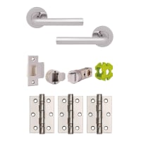 Jigtech Riva Passage Internal Door Pack Polished Chrome