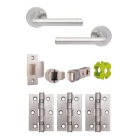 Jigtech Riva Passage Door Pack Satin Chrome Plate
