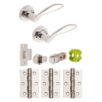 Jigtech Cresta Privacy Door Pack Polished Chrome