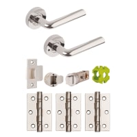 Jigtech Riva Privacy Door Pack Polished Chrome