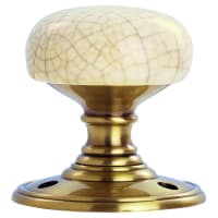 Carlisle Brass Delamain Ivory Crackle Glaze Porcelain Knob