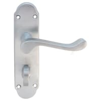 Carlisle Brass Oakley Lever on Bathroom Backplate Satin Chrome