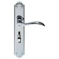 Carlisle Brass Madrid Lever on Bathroom Backplate Polished Chrome