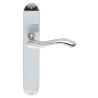 Carlisle Brass Andros Door Latch Lever on Backplate Satin Chrome