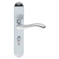 Carlisle Brass Andros Door Lever on Backplate Satin Chrome