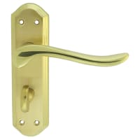 Carlisle Brass Lytham Bathroom Door Lever on Backplate Satin/Polished Brass