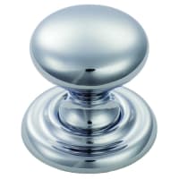 Carlisle Brass Fingertip Victorian Knob 38mm Polished Chrome