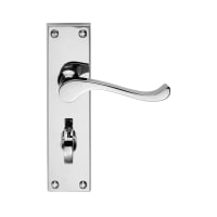 Carlisle Brass Victorian Scroll Lever Bathroom Backplate Polished Chrome