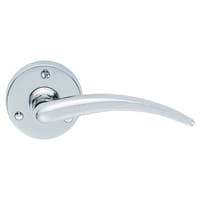 Carlisle Brass Wing Lever on Round Rose Satin Chrome