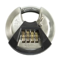 Burg-Wachter Circle 23 C 70mm Stainless Steel 4-Dial Combination Disc Padlock