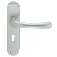 Carlisle Brass Ibra Door Lever Lock Backplate Furniture Satin Chrome