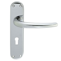 Manital Lilla Lever on Lock Backplate Furniture Polished Chrome