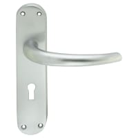 Carlisle Brass Euroline Lilla Door Latch Lock on Backplate Satin Chrome
