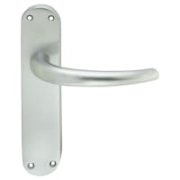 Carlisle Brass Euroline Lilla Door Latch Lever on Backplate Satin Chrome