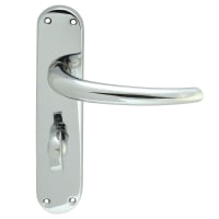 Manital Lilla Lever Handle on Bathroom Backplate Polished Chrome