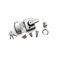 ERA Doublelocking Nightlatch Door Lock 60mm Backset Satin Chrome with Satin Cylinder