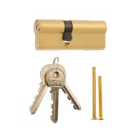 ERA 6-Pin 40/60mm Euro Profile Double Cylinder Lock Brass