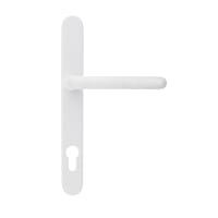 ERA Fab & Fix Balmoral Sprung Inline Lever Door Handle in White Finish 243mm Backplate 