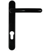 ERA Fab & Fix Windsor Sprung Inline Lever Door Handle in Black Finish 206mm Backplate