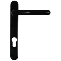 ERA Fab & Fix Windsor Sprung Inline Lever Door Handle in Black Finish 206mm Backplate 