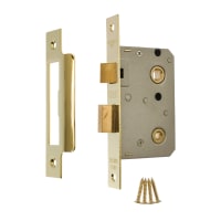 Bathroom Door Lock 64mm Brass Effect
