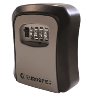 Eurospec 4 Digit Combination Key Safe Box 114 x 94mm Silver