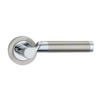 Fortessa Olympia Lever on Round Rose Satin Nickel/Polished Chrome