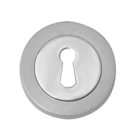 Fortessa Keyhole Escutcheon 8 x 51mm Satin Nickel/Polished Chrome