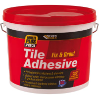 Everbuild 703 Fix and Grout Tile Adhesive 1.5kg Brilliant White