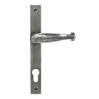 From The Anvil Pewter Cottage Slimline Lever Espag. Lock Set