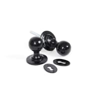 From The Anvil Black Round Mortice/Rim Knob Set