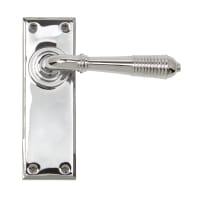 From The Anvil Polished Chrome Reeded Lever Latch Set