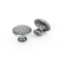 From The Anvil Pewter Hammered Cabinet Knob - Large