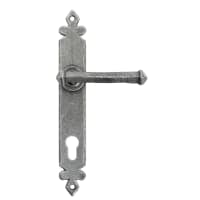 From The Anvil Pewter Tudor Lever Espag. Lock Set