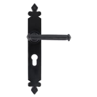 From The Anvil Black Tudor Lever Euro Lock Set