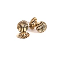 From The Anvil Aged Brass Flower Mortice/Rim Knob Set