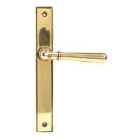 From The Anvil Aged Brass Newbury Slimline Lever Espag. Latch Set