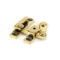 From The Anvil Aged Brass Mushroom Quadrant Fastener - Narrow